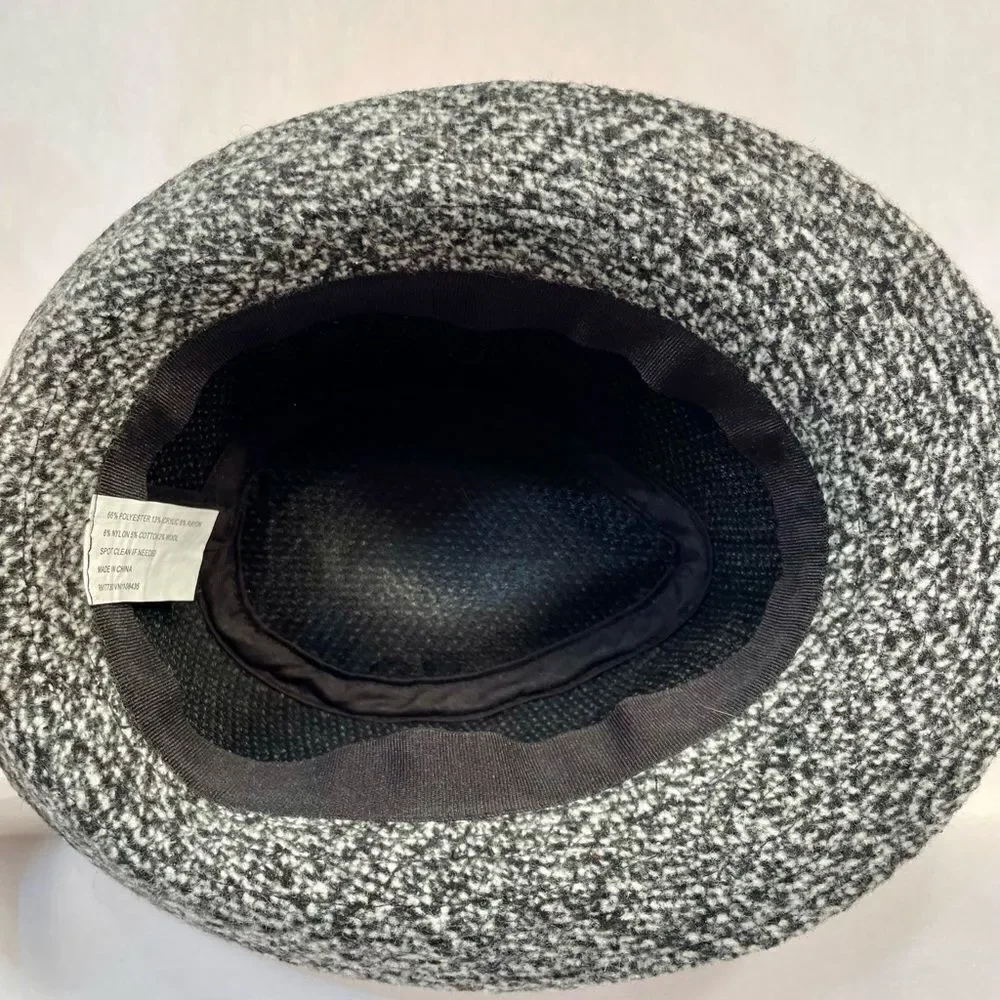 GRAY TWEED FEDORA POLY BLEND SIZE 6-12 MONTHS